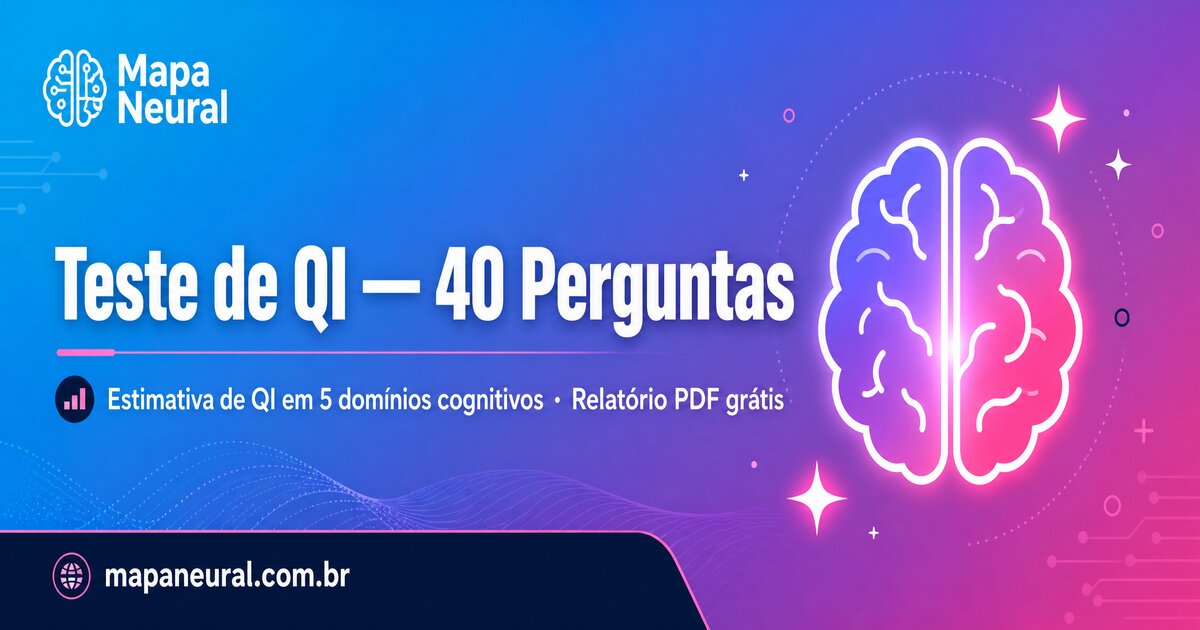 Teste de QI Online Grátis — 40 Perguntas com Relatório em PDF | Mapa ...